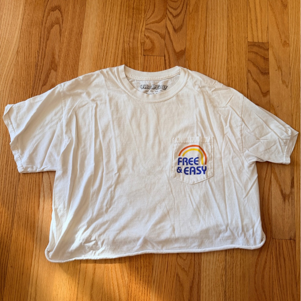 Free & Easy Crop White T-Shirt